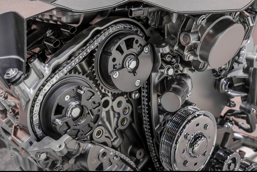 Audi Timing Chain or Carbon Cleaning, Audi Timing Chain Service In Rockville, MD At MB Automotive Services. Close-up view of Audi timing chain